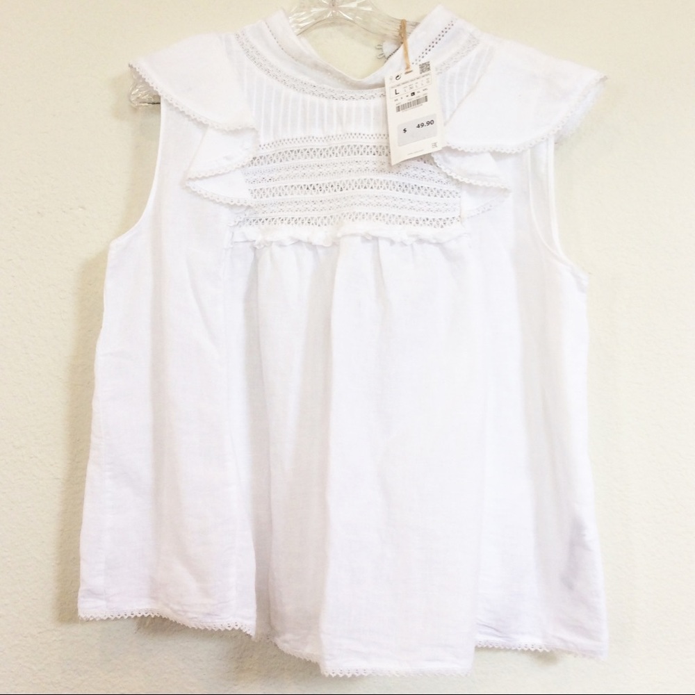 Eyelet Zara white eyelet top